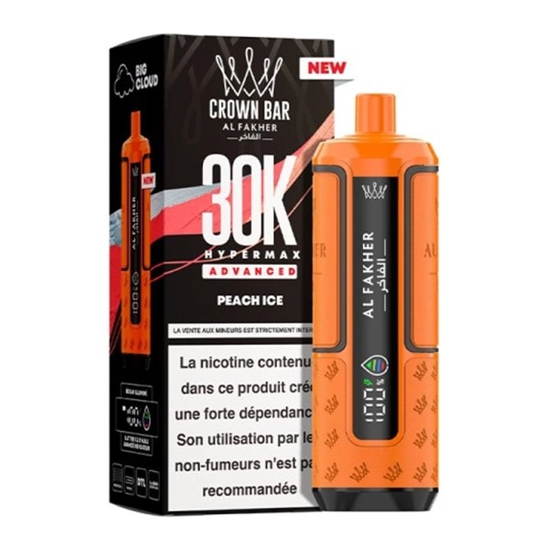 Puff Al Fakher Crown Bar Advanced 30K Peach Ice | Le Vapoteur Discount Puff Al Fakher Crown Bar Advanced 30K Peach Ice | Le Vapoteur Discount