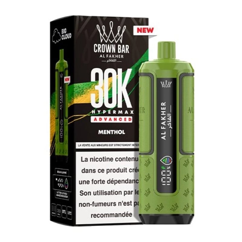 Puff Al Fakher Crown Bar Advanced 30K Menthol | Le Vapoteur Discount Puff Al Fakher Crown Bar Advanced 30K Menthol | Le Vapoteur Discount