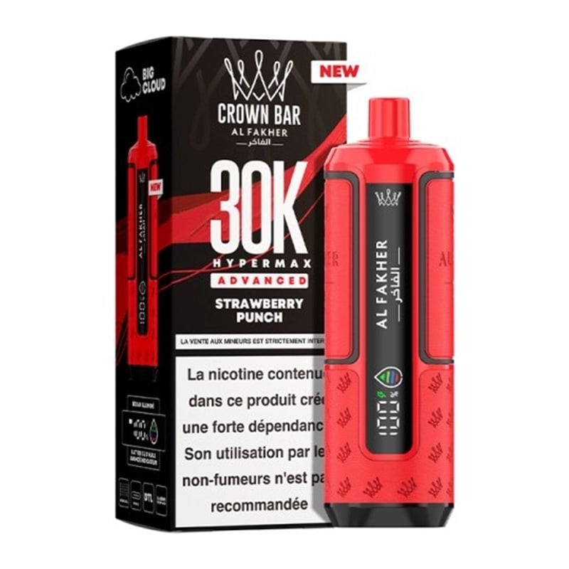 Puff Al Fakher Crown Bar Advanced 30K Strawberry Punch | Le Vapoteur Discount Puff Al Fakher Crown Bar Advanced 30K Strawberry Punch | Le Vapoteur Discount