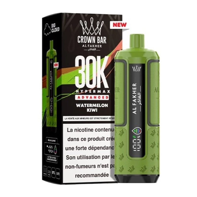 Puff Al Fakher Crown Bar Advanced 30K Watermelon Kiwi | Le Vapoteur Discount Puff Al Fakher Crown Bar Advanced 30K Watermelon Kiwi | Le Vapoteur Discount