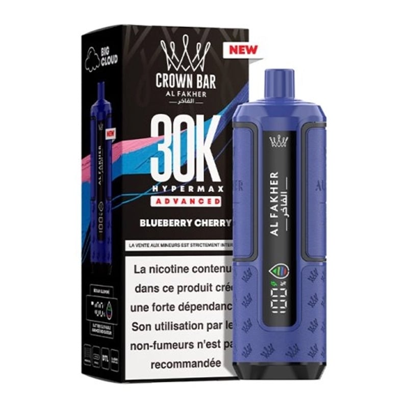 Puff Al Fakher Crown Bar Advanced 30K Blueberry Cherry| Le Vapoteur Discount Puff Al Fakher Crown Bar Advanced 30K Blueberry Cherry| Le Vapoteur Discount