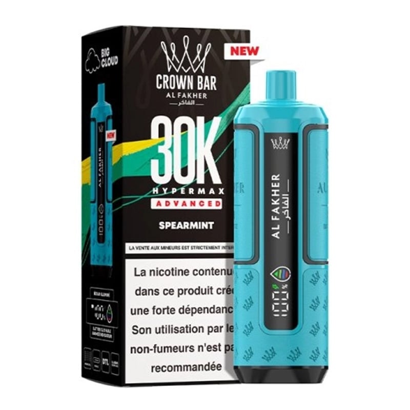 Puff Al Fakher Crown Bar Advanced 30K Spearmint| Le Vapoteur Discount Puff Al Fakher Crown Bar Advanced 30K Spearmint| Le Vapoteur Discount