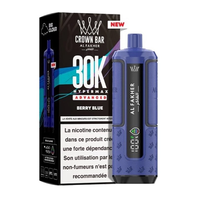Puff Al Fakher Crown Bar Advanced 30K Berry Blue| Le Vapoteur Discount Puff Al Fakher Crown Bar Advanced 30K Berry Blue| Le Vapoteur Discount