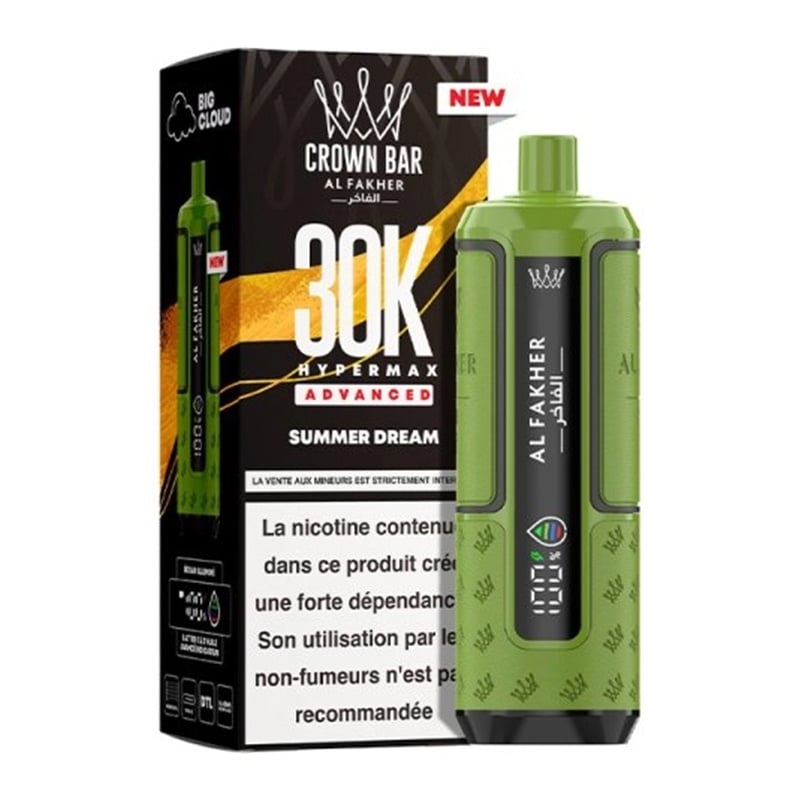 Puff Al Fakher Crown Bar Advanced 30K Summer Dream| Le Vapoteur Discount Puff Al Fakher Crown Bar Advanced 30K Summer Dream| Le Vapoteur Discount