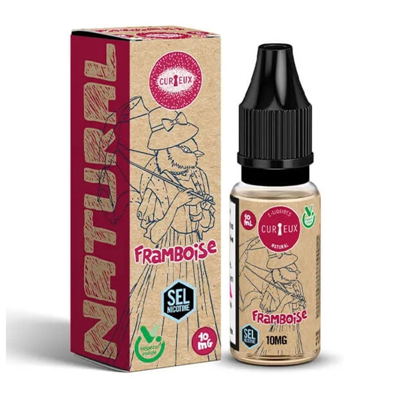 e-liquide Framboise sels de nicotine 10 ml Edition Natural - Curieux pas cher
