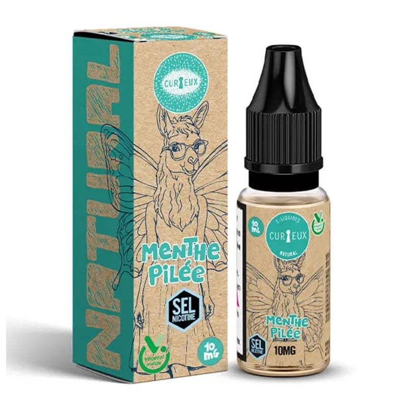 e-liquide Menthe Pilée sels de nicotine 10 ml Edition Natural - Curieux pas cher
