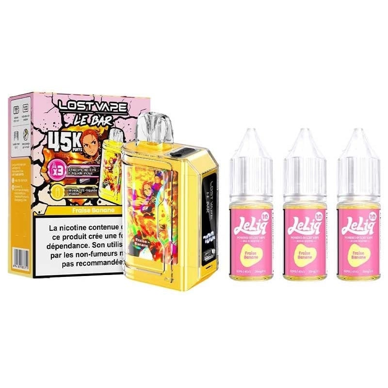 Puff Le Bar 45K Fraise Banane - Lost Vape pas cher