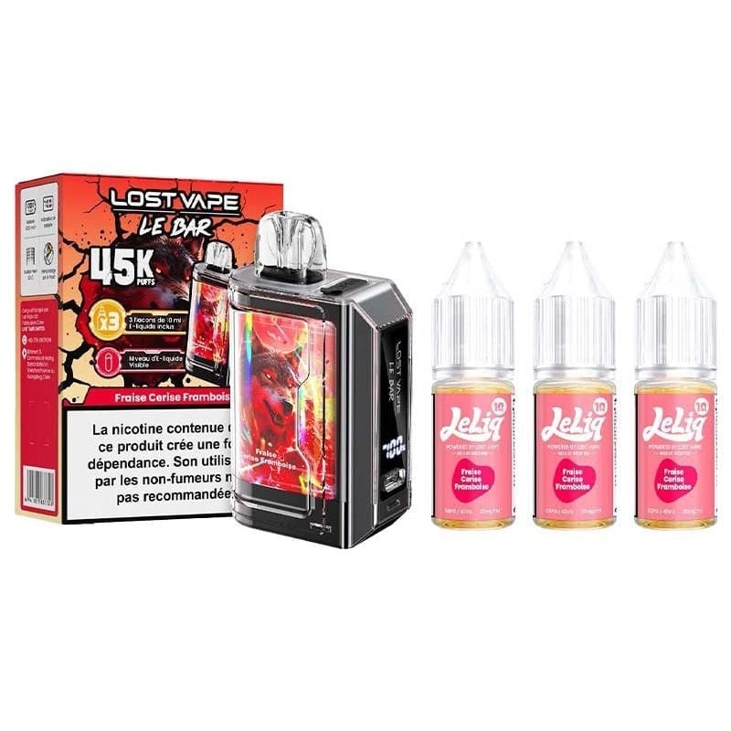Puff Le Bar 45K Strawberry Cherry Raspberry - Lost Vape cheap