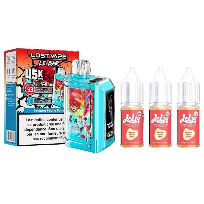 Puff Le Bar 45K Pomme Pêche Poire - Lost Vape pas cher