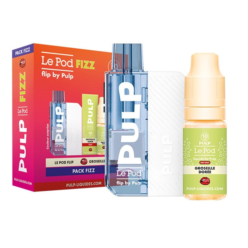 e-liquide Pack Groseille Dorée Le Pod Liquide Fizz + Pod Flip Pulp - Pulp pas cher