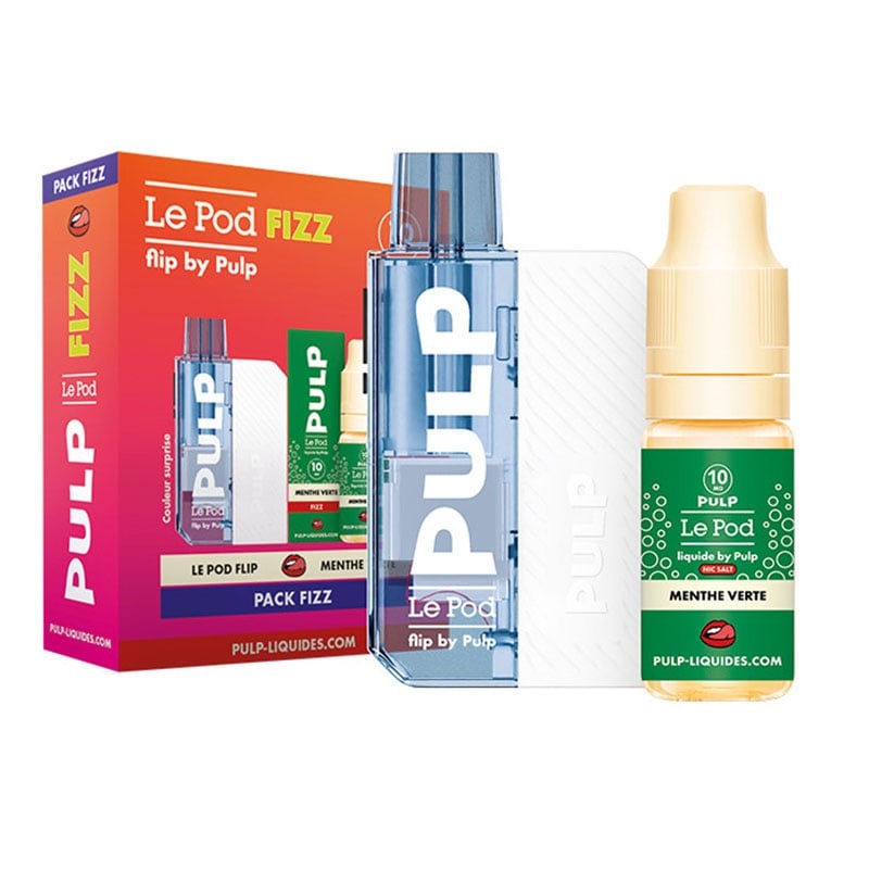 e-liquide Pack Menthe Verte Le Pod Liquide Fizz + Pod Flip Pulp - Pulp pas cher