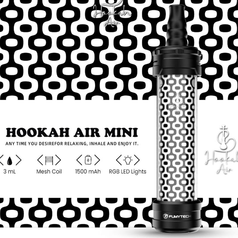 Cigarettes Electroniques Kit Hookah Air Mini édition Black White Pattern - Fumytech pas cher