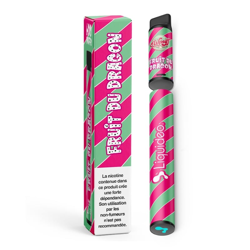 e-liquide Wpuff 600 1 Batterie + 1 Pod saveur Fruit du Dragon - Liquideo pas cher