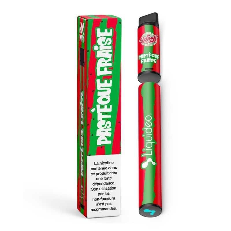 e-liquide Wpuff 600 1 Batterie + 1 Pod saveur Pastèque Fraise - Liquideo pas cher
