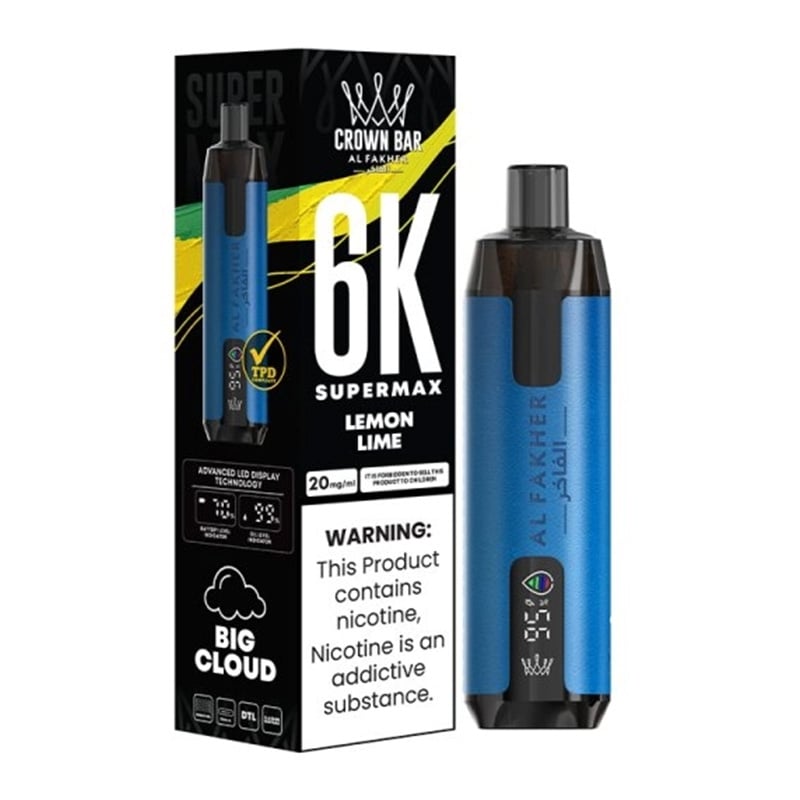 Puff Al Fakher Crown Bar 6K Lemon Lime | Le Vapoteur Discount