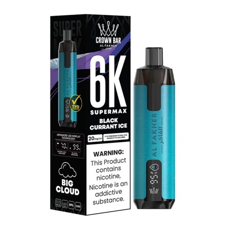 Puff Al Fakher Crown Bar 6K Blackcurrant Ice | Le Vapoteur Discount