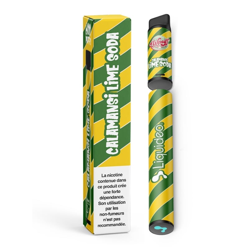 e-liquide Wpuff 600 1 Batterie + 1 Pod saveur Calamansi Lime Soda - Liquideo pas cher