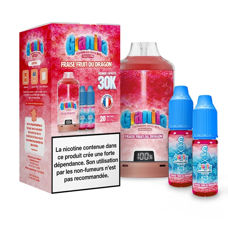 Puff Granita 30K Strawberry Dragon Fruit - Alfaliquid