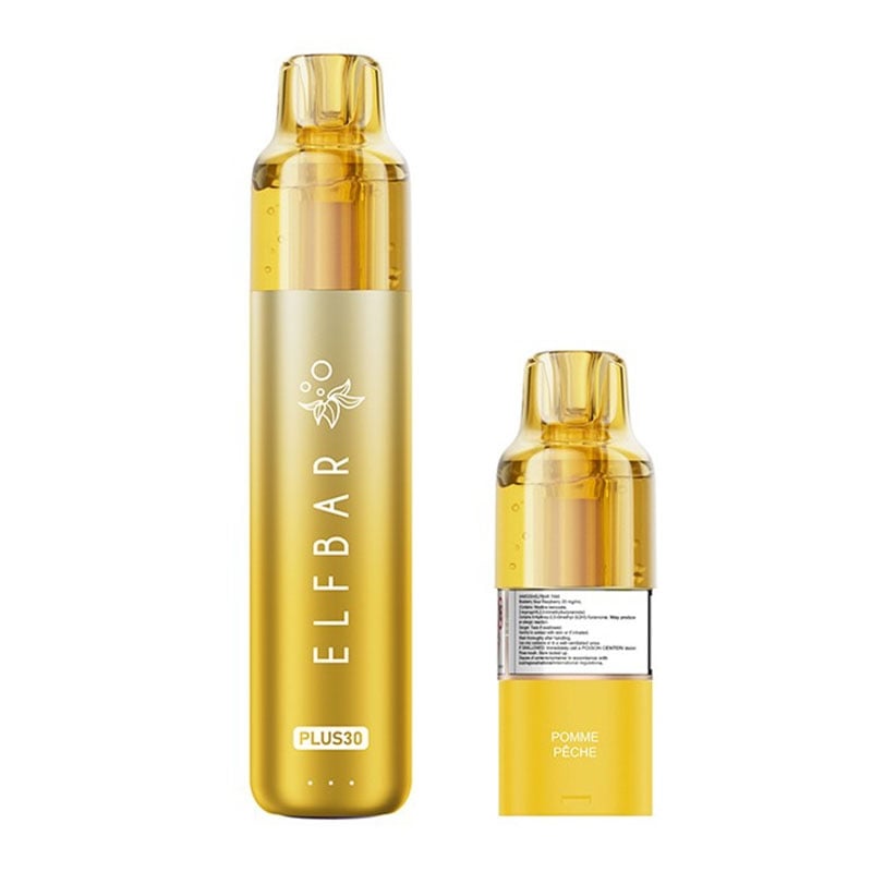 e-liquide Kit ElfBar Plus30 Pomme Pêche - ElfBar pas cher