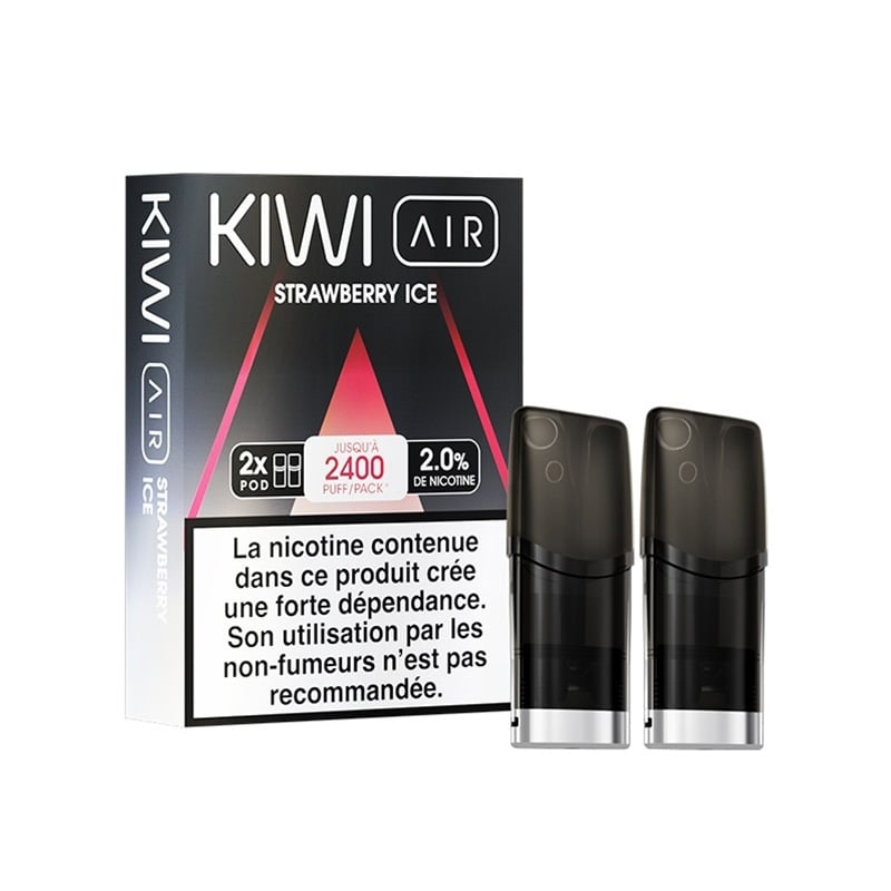 Cartouches pré-remplies Kiwi Air Strawberry Ice - Kiwi Vapor pas cher