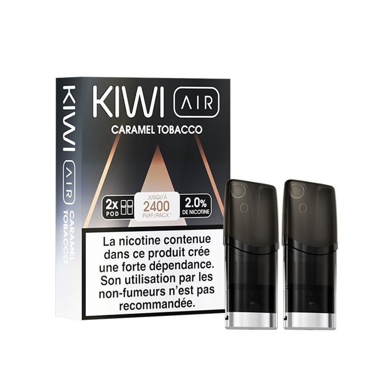 Cartouches pré-remplies Kiwi Air Caramel Tobacco - Kiwi Vapor pas cher