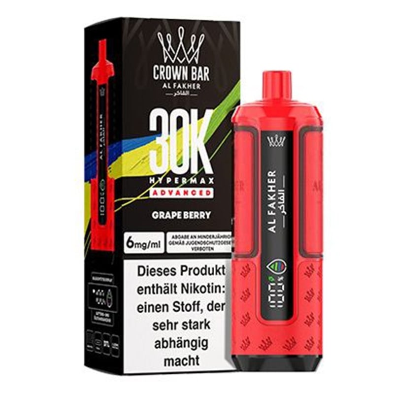 Puff Al Fakher Crown Bar Advanced 30K Grape Berry | Le Vapoteur Discount