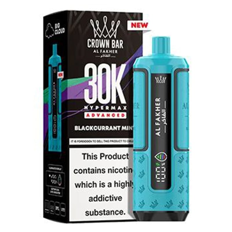Puff Al Fakher Crown Bar Advanced 30K Blackcurrant Mint | Le Vapoteur Discount