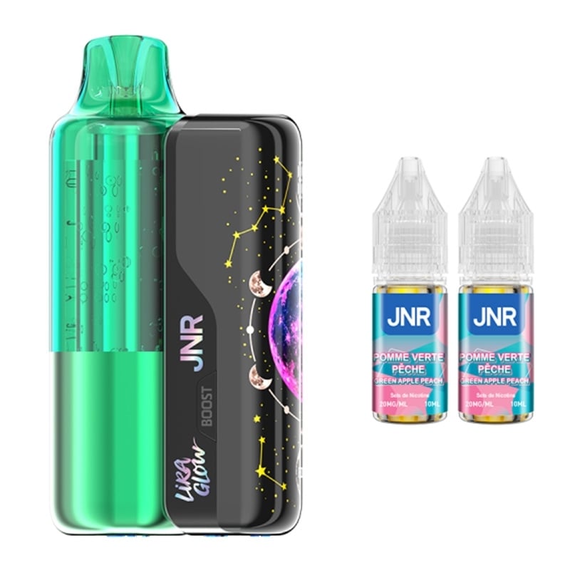 Puff JNR Lira Glow 45K Pomme Verte Pêche | Le Vapoteur Discount