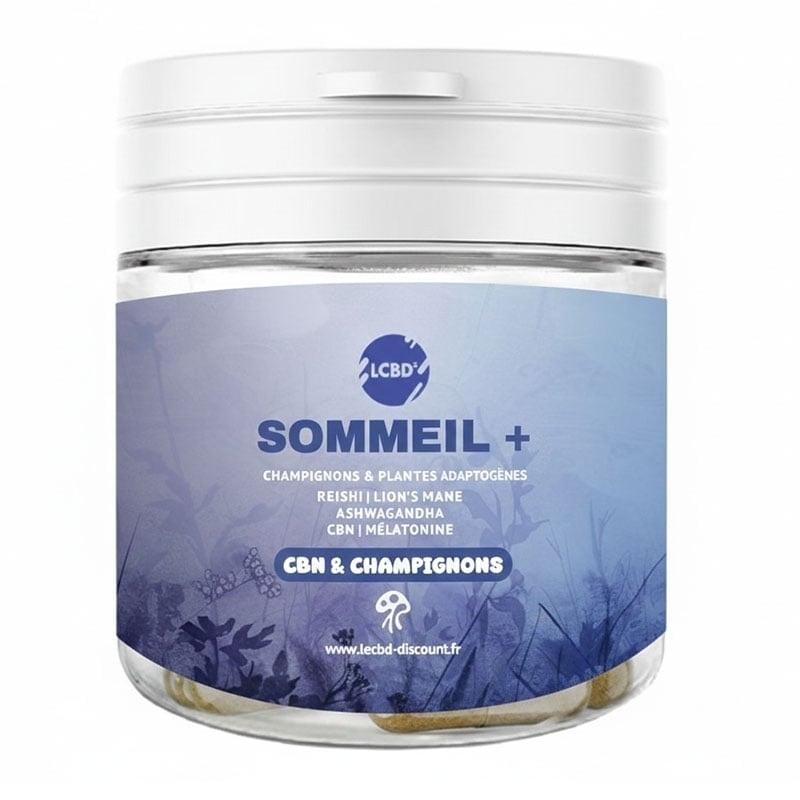 Gélules CBN Mélatonine & Champignons - Sommeil - Le CBD Discount pas cher | LCBDD - 13,95 €