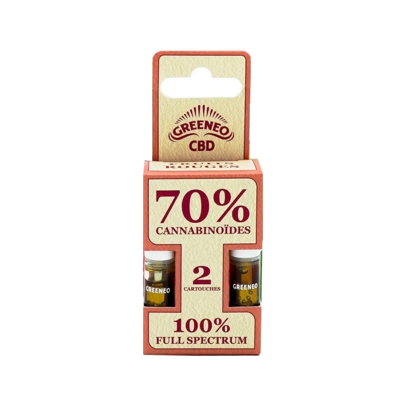 CBD Red Fruits Cartridges 70% x2 E-liquid - Greeneo cheap