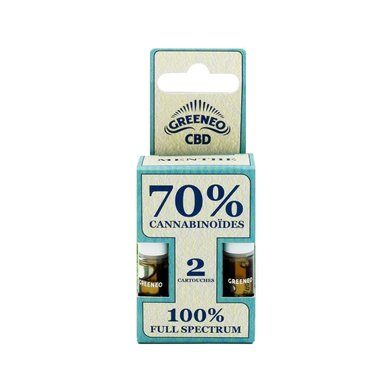 CBD Mint Cartridges 70% x2 E-liquid - Greeneo cheap