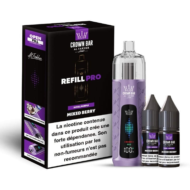 Pull Al Fakher Crown Bar Refill Pro Mixed Berry | Le Vapoteur Discount