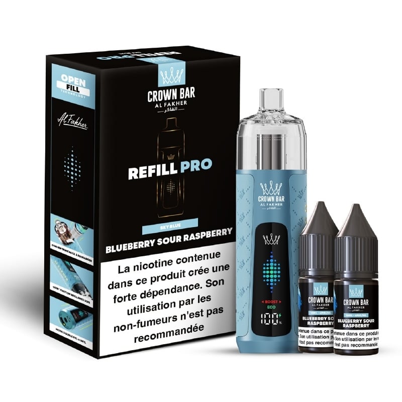 Pull Al Fakher Crown Bar Refill Pro Blueberry Sour Raspberry | Le Vapoteur Discount