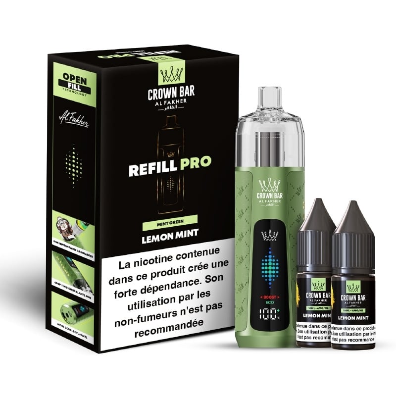 Pull Al Fakher Crown Bar Refill Pro Lemon Mint | Le Vapoteur Discount