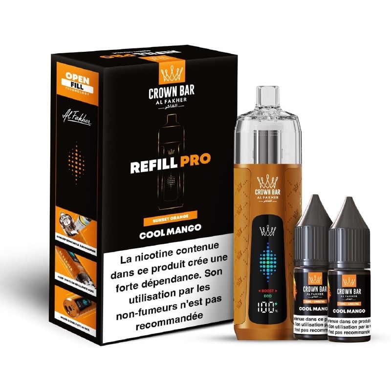 Pull Al Fakher Crown Bar Refill Pro Cool Mango | Le Vapoteur Discount