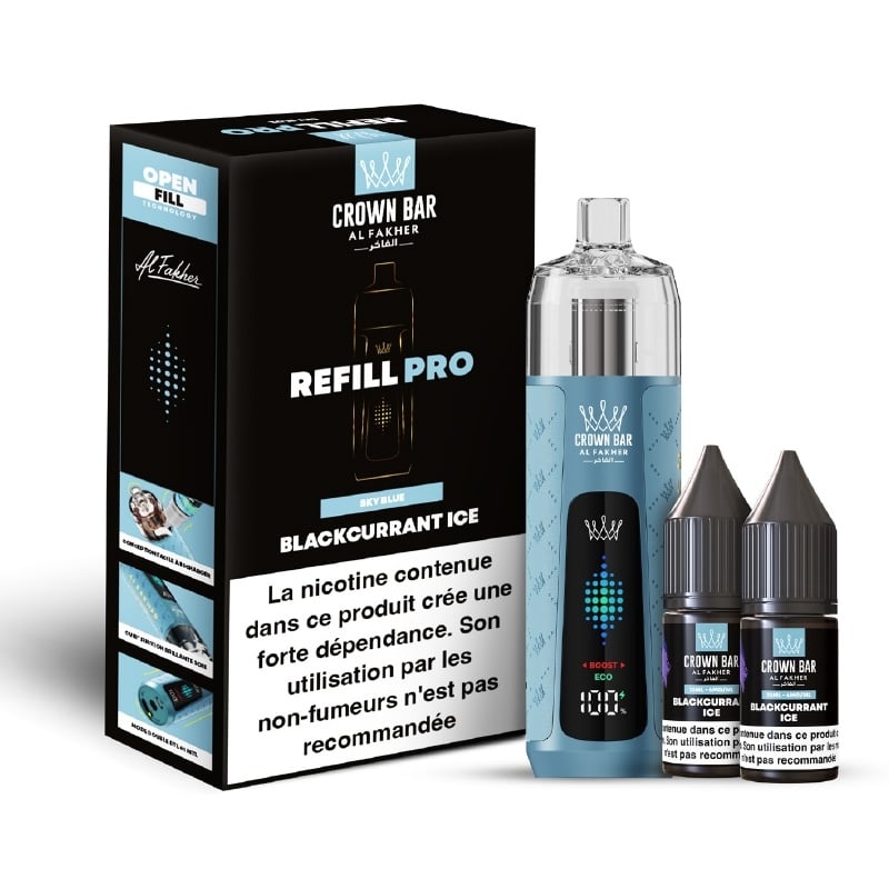 Pull Al Fakher Crown Bar Refill Pro Blackcurrant Ice | Le Vapoteur Discount