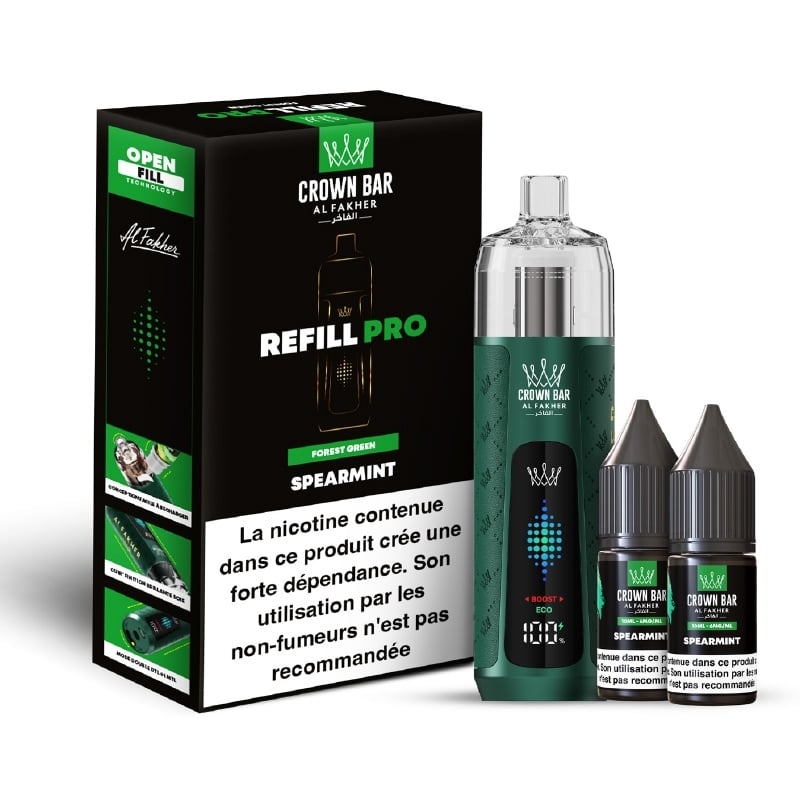 Pull Al Fakher Crown Bar Refill Pro Spearmint | Le Vapoteur Discount