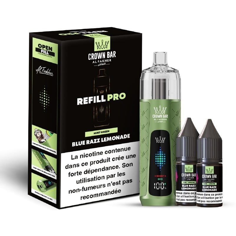 Pull Al Fakher Crown Bar Refill Pro Blue Razz Lemonade | Le Vapoteur Discount
