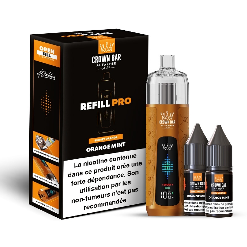 Pull Al Fakher Crown Bar Refill Pro Orange Mint | Le Vapoteur Discount