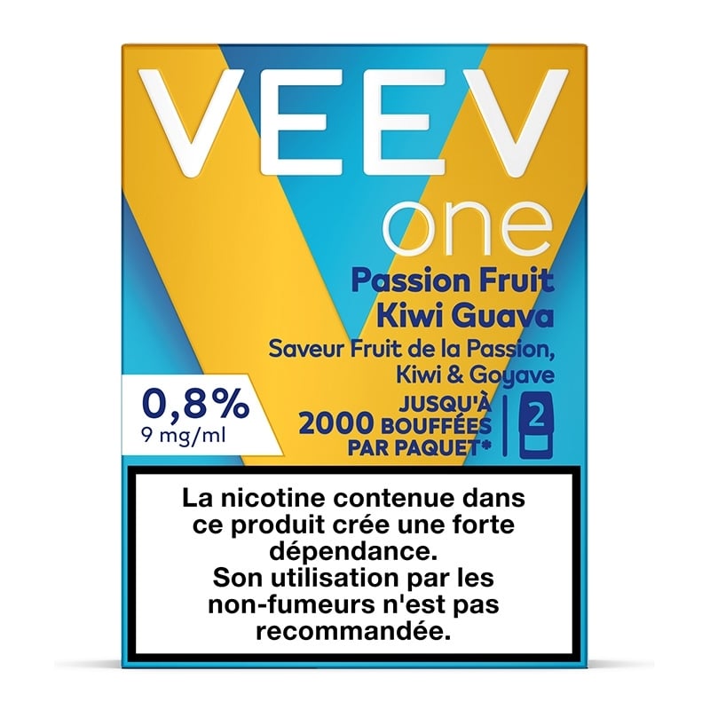 Cartouches Passion Fruit Kiwi Guava (x2) Veev One pas cher | Le Vapoteur Discount