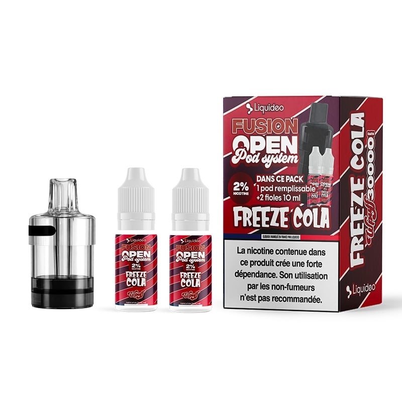 e-liquide Cartouche Freeze Cola 30K Wpuff Fusion Open Pod System - Liquideo pas cher