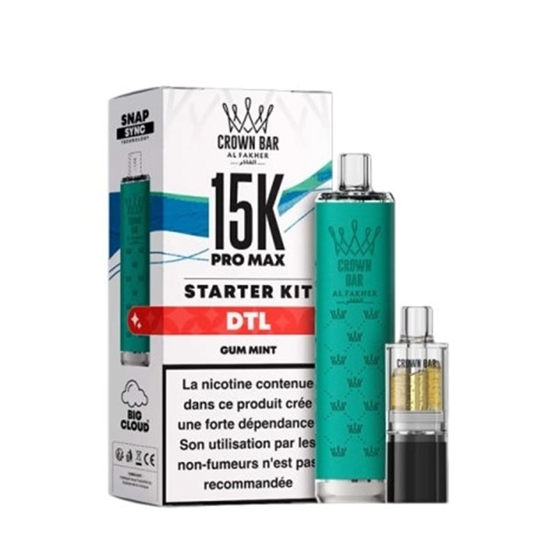 Puff Crown Bar Pro Max 15K Gum Mint - Al Fakher