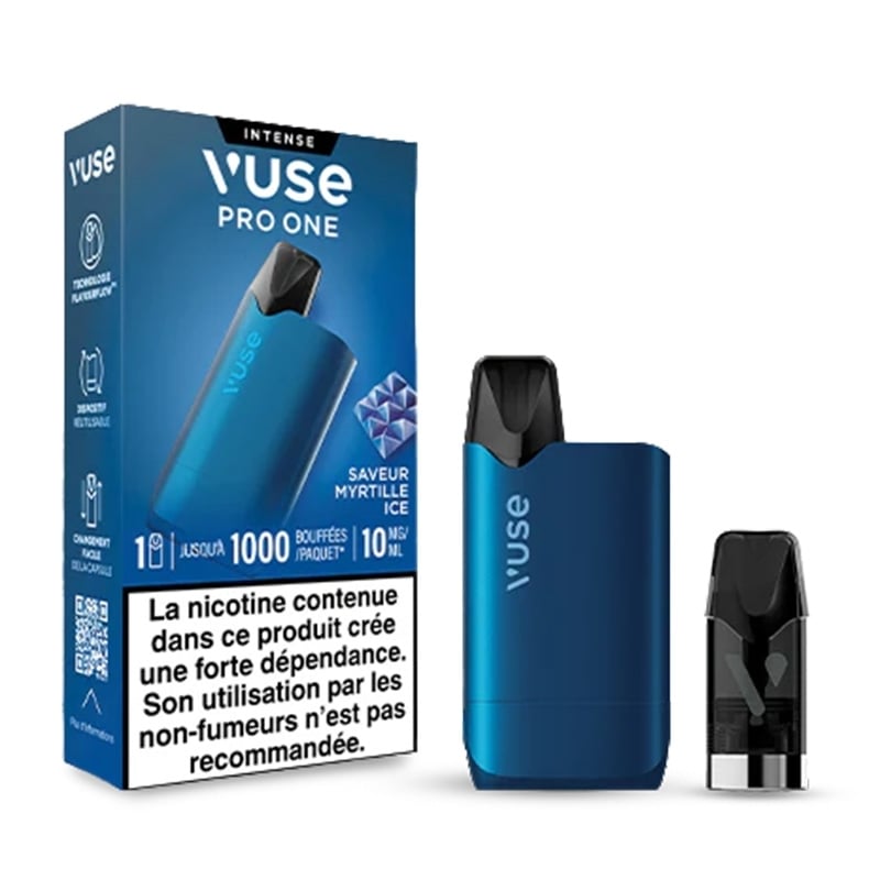 e-liquide Kit Vuse Pro One Box Myrtille Ice - Vuse pas cher