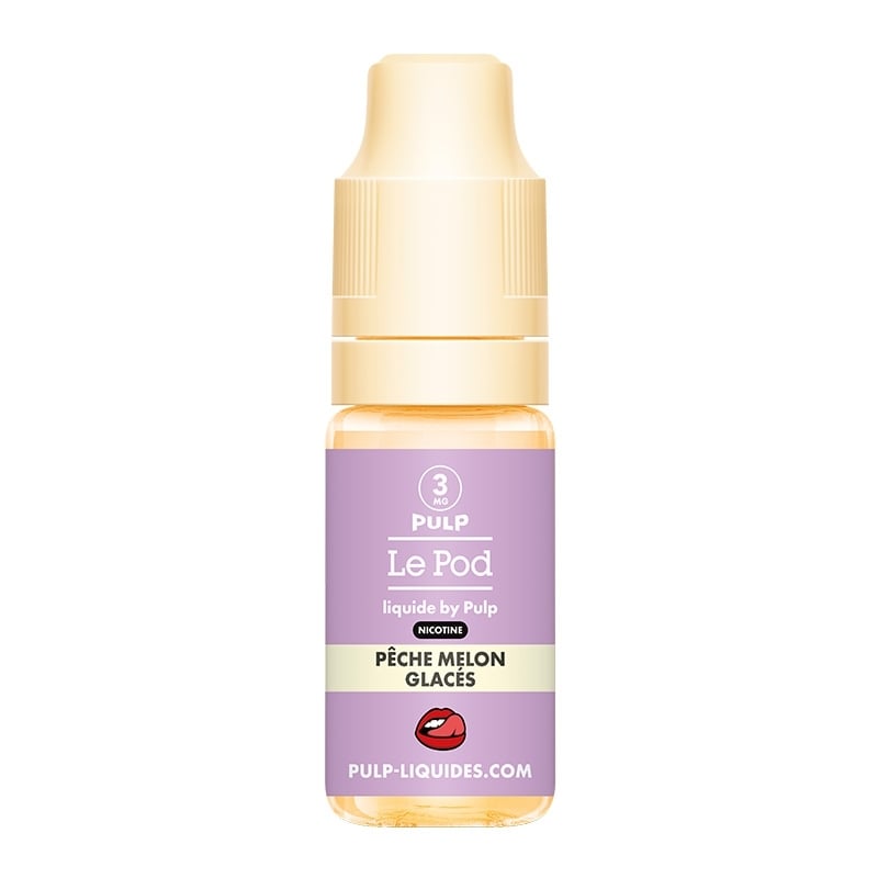 e-liquide Pêche Melon Glacés Nic Base 10 ml - Le Pod Liquide - Pulp pas cher