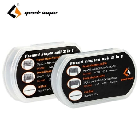 e-liquide N80 Fused Clapton coil 2 en 1 (x8) - GeekVape pas cher
