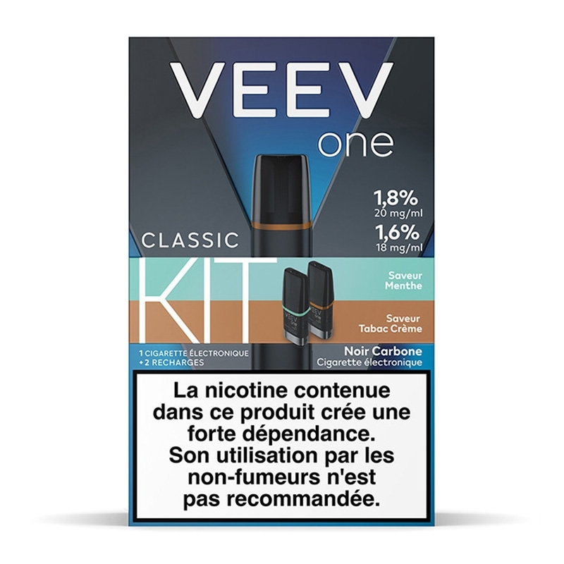 e-liquid Kit Veev One Black + 2 refills Classic / Mint 20 mg - Veev One cheap