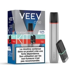 e-liquide Kit Veev One Noir + 2 recharges Fraise / Menthe 9 mg - Veev One pas cher