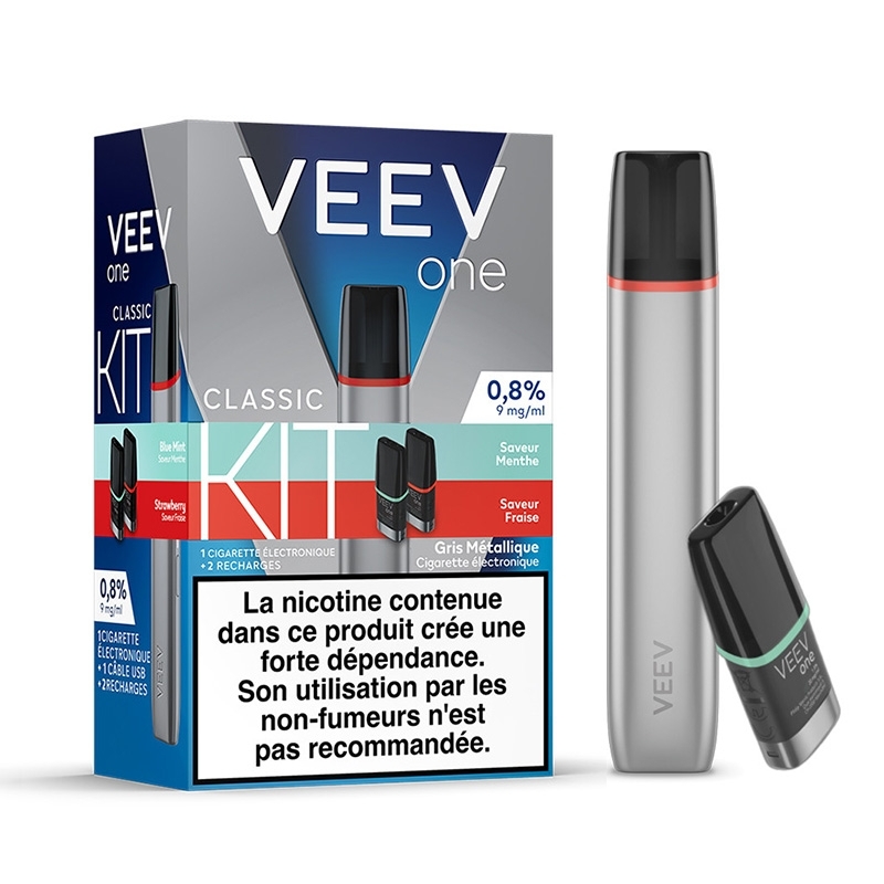 e-liquid Kit Veev One Black + 2 refills Strawberry / Mint 9 mg - Veev One cheap