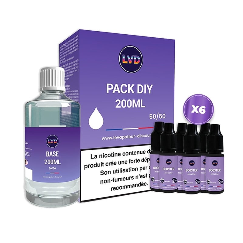 Pack DIY 6 mg 200 ml - Le Vapoteur Discount pas cher