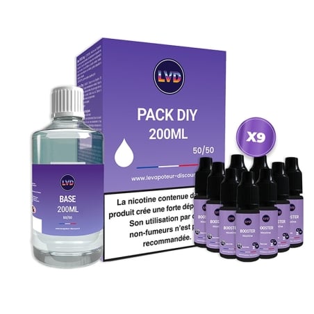 Pack DIY 9 mg 200 ml - Le Vapoteur Discount pas cher